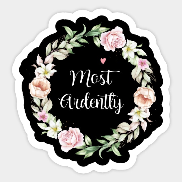 Floral Most Ardently Circle Sticker by printalpha-art